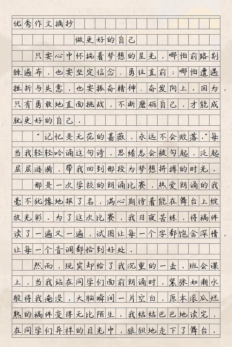 成为更好的自己初中作文