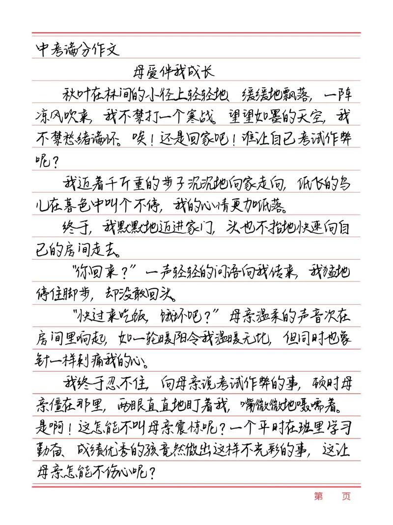 向母爱致敬600字初中