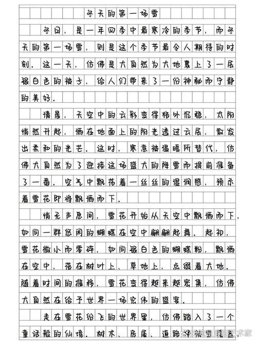 雪作文800字初中作文