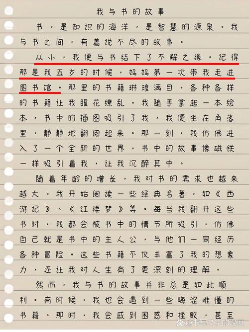 小学生作文我和书的故事