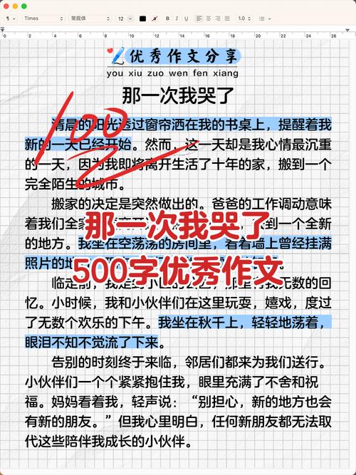 那次我哭了作文初中作文