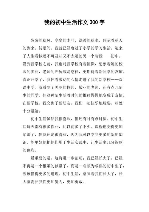 日记300字20篇初中