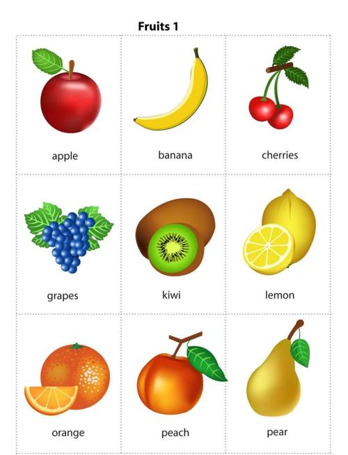 早教水果卡片认知教案