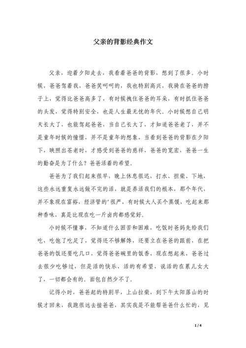 父亲的背影400字初中