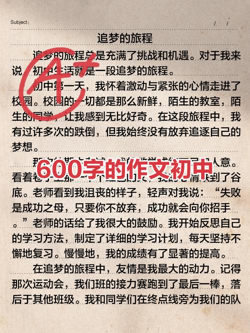 10篇600字作文初中
