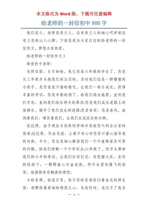 老师的800字初中作文
