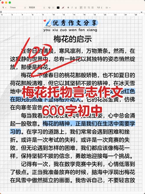 作文600字初中好句子