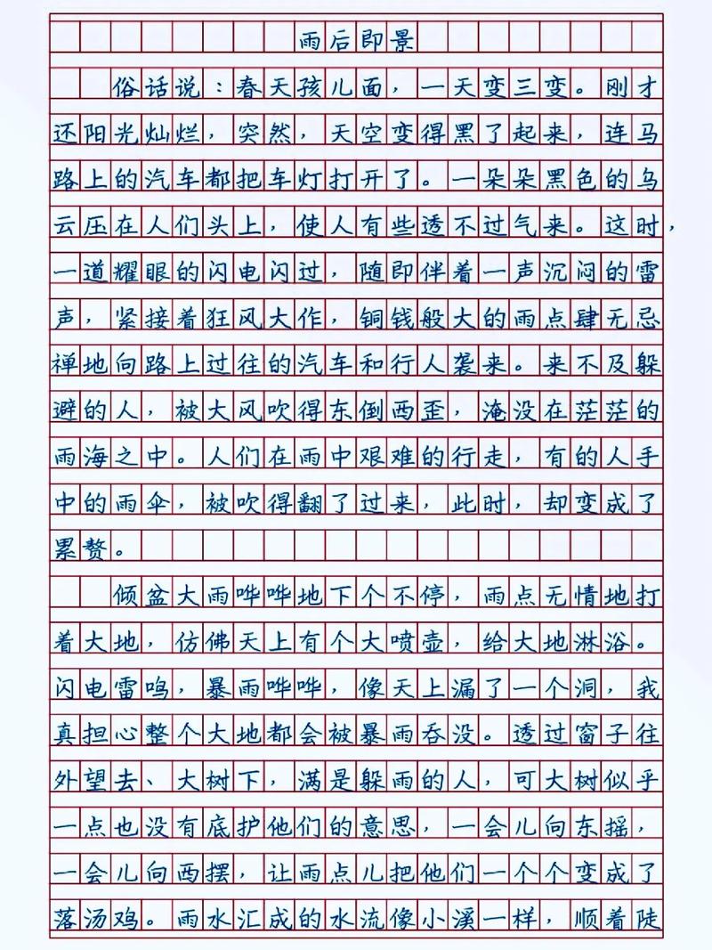 雨中美景作文初中200