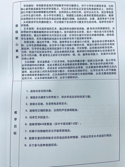 小学六年级音乐上册教案