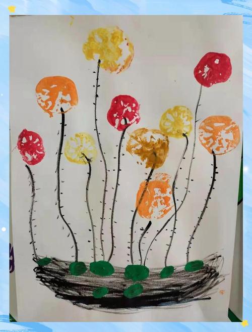 蔬菜拓印艺术早教活动