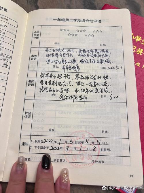 小学生素质评价家长评价