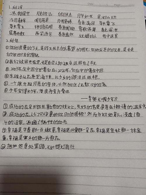 初中好词好句的作文大全