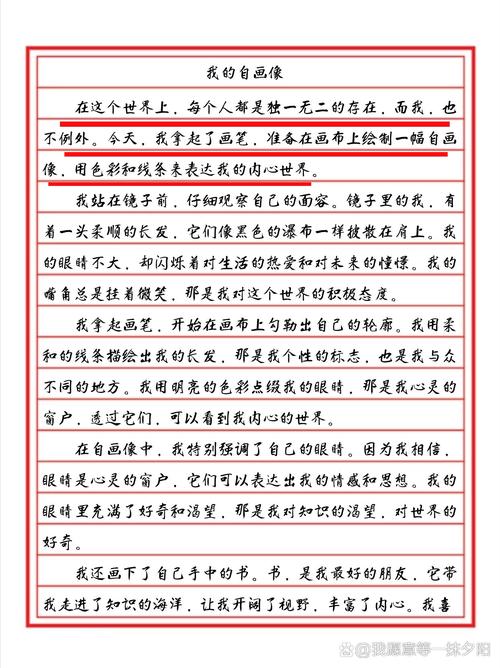 自画像作文700字初中