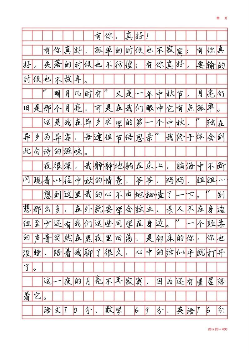 有你真好初中600作文