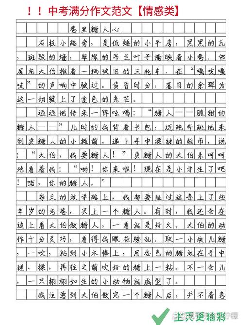 情感类作文800字初中