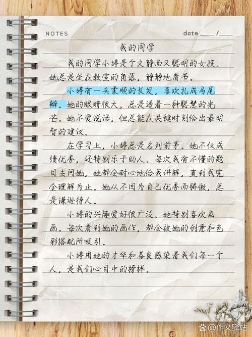 初中新同学作文200字