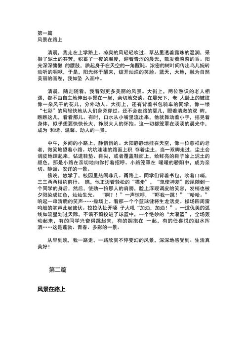 风景在路上450字初中