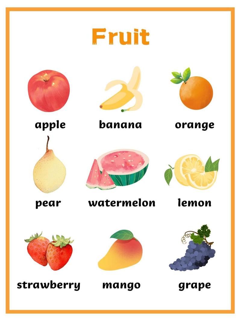 婴儿英语早教视频水果