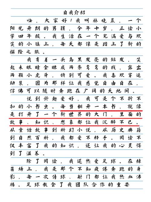 自我介绍作文初中350