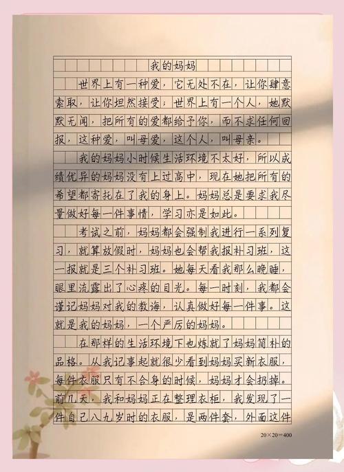 我的妈妈 日记初中作文