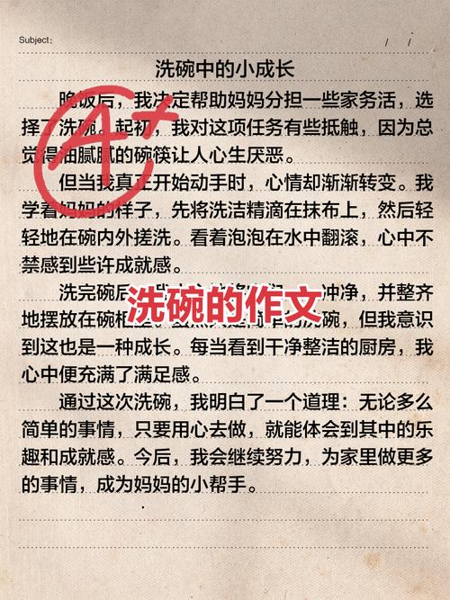 洗碗300字初中要真实