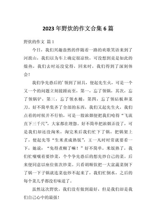 野餐初中的作文600字