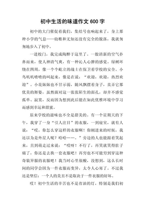 初中难忘的味道650字