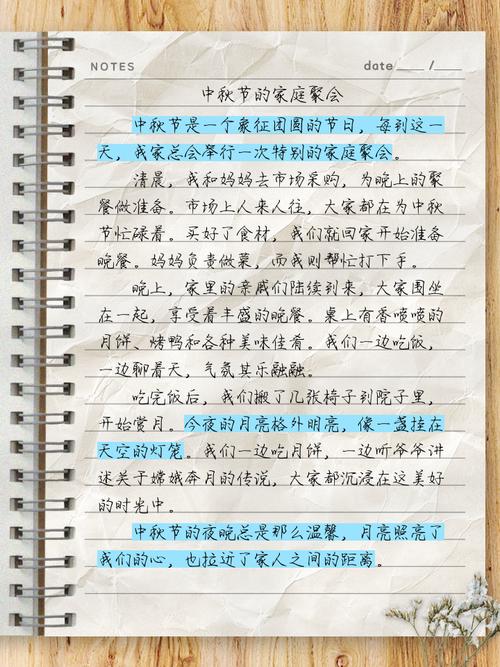 小学中秋节作文300字