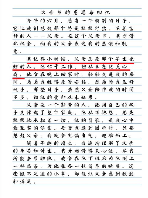 初中作文爸爸手上的伤疤