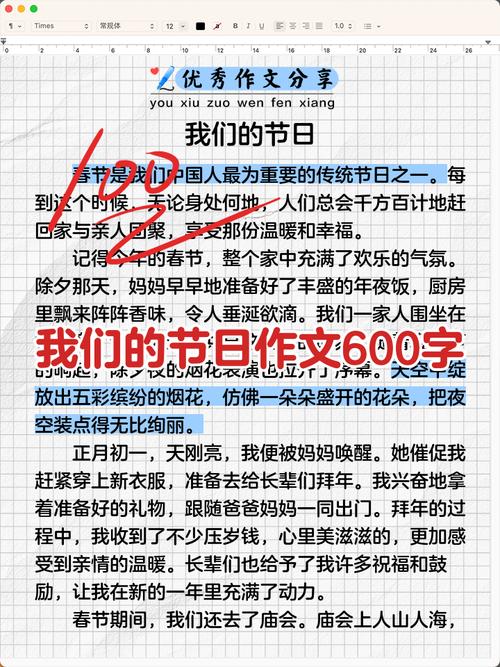 节日的日记600字初中