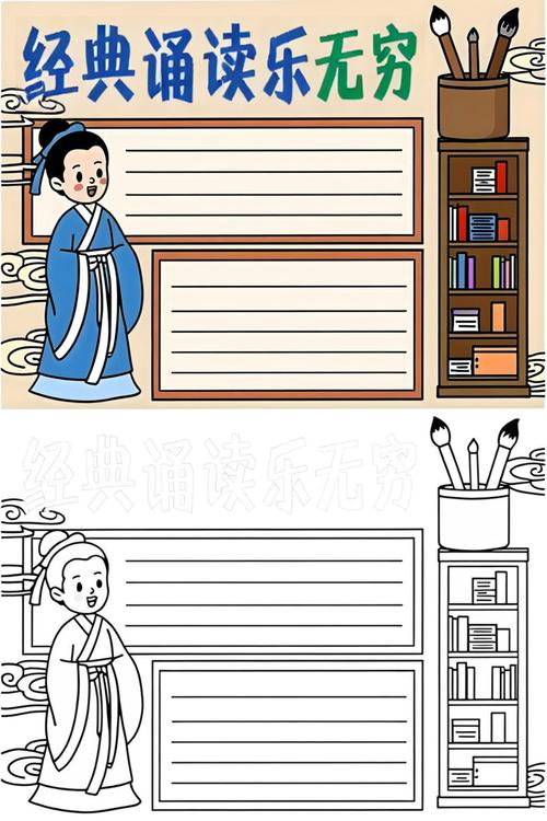 《经典诵读》手抄报初中