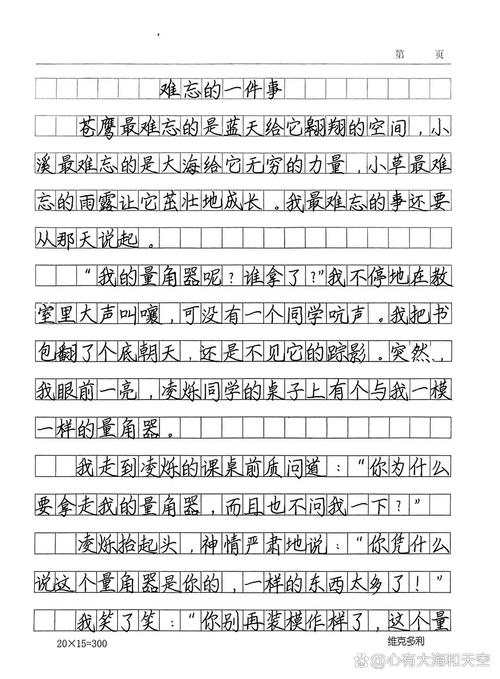 小学生作文难忘的一件事