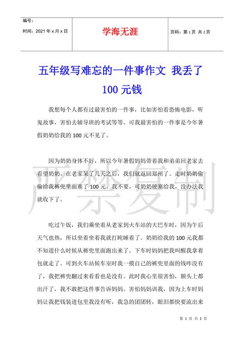 我的什么丢了 作文初中