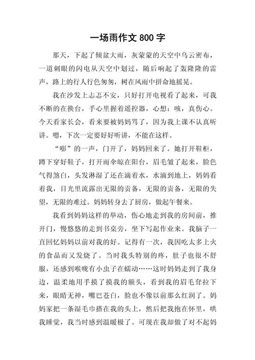 描写雨天的片段初中作文