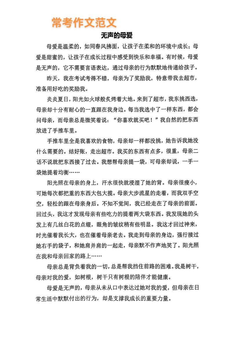 爱无声作文600字初中