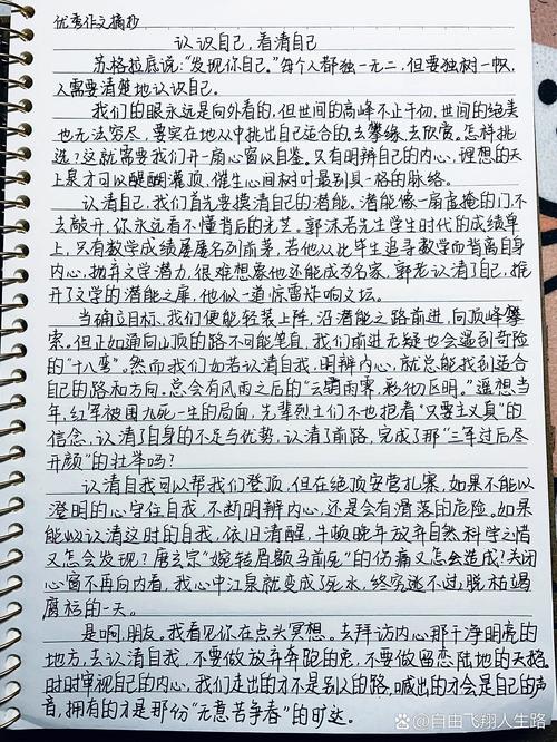 重识自己初中作文550