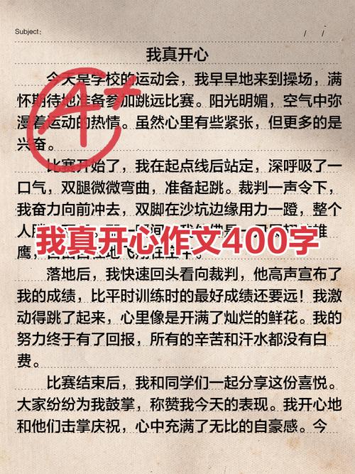 我真开心作文600初中