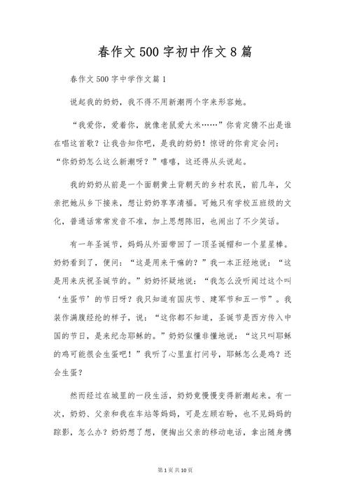 初中作文亮500字作文