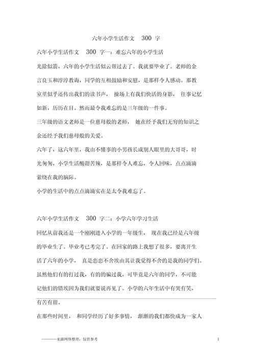 小学六年级日记300字