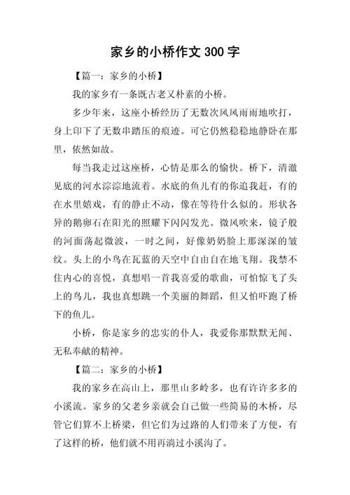 桥作文300字初中水平