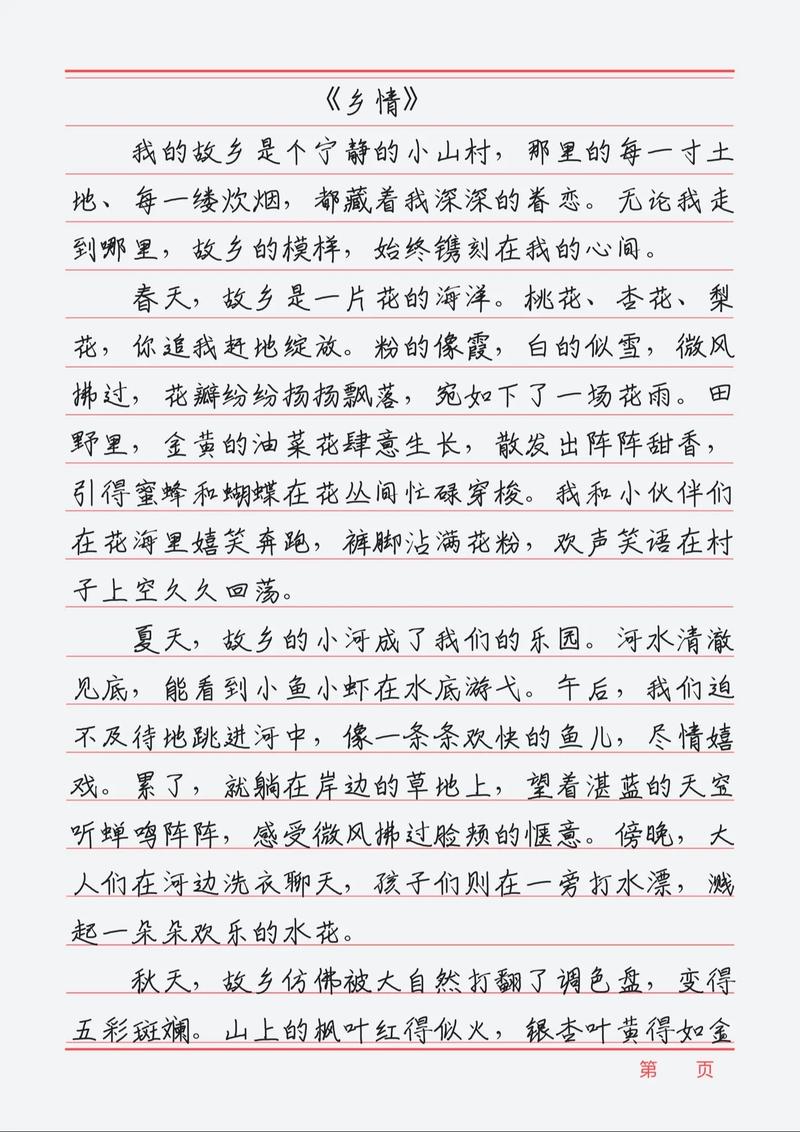 乡情的作文初中800字