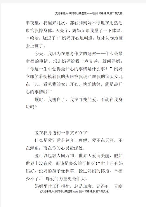 我不在初中作文600字