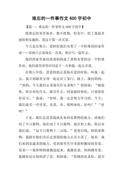 初中难忘的日子600字