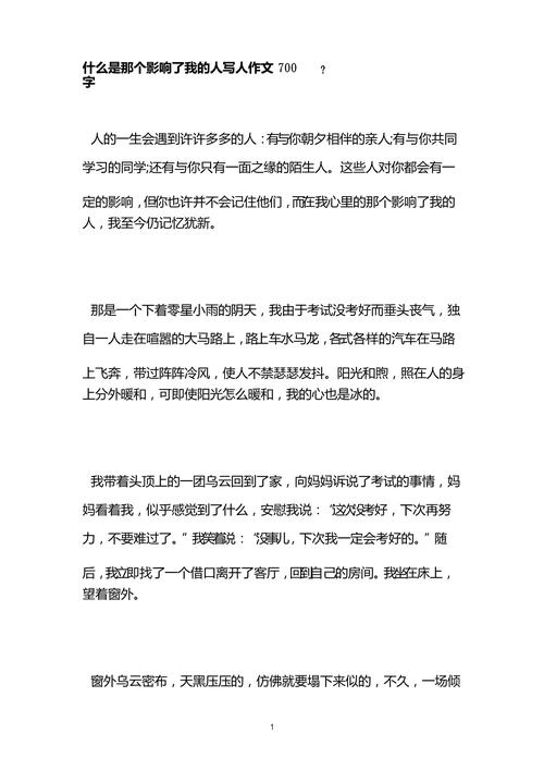 那个影响了我的人 初中