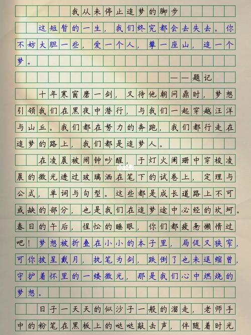 为了自己的梦想作文初中