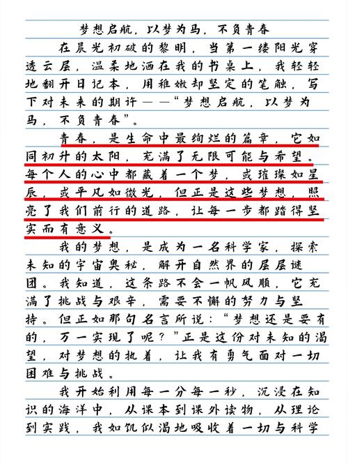 为了自己的梦想作文初中