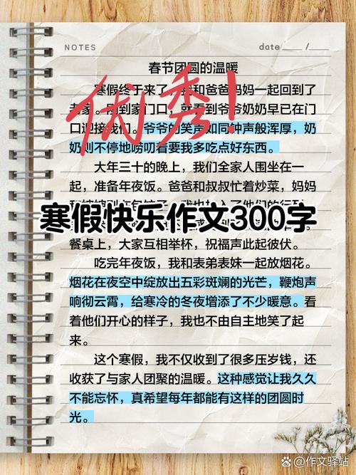 快乐的寒假400字初中