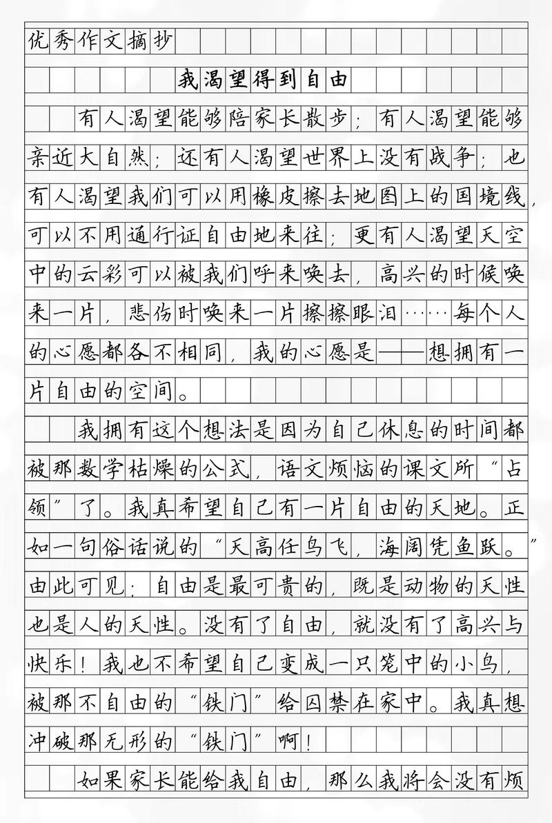 初中作文600字我渴望