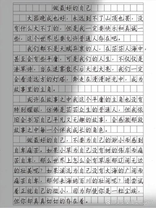 初中作文 做最好的自己