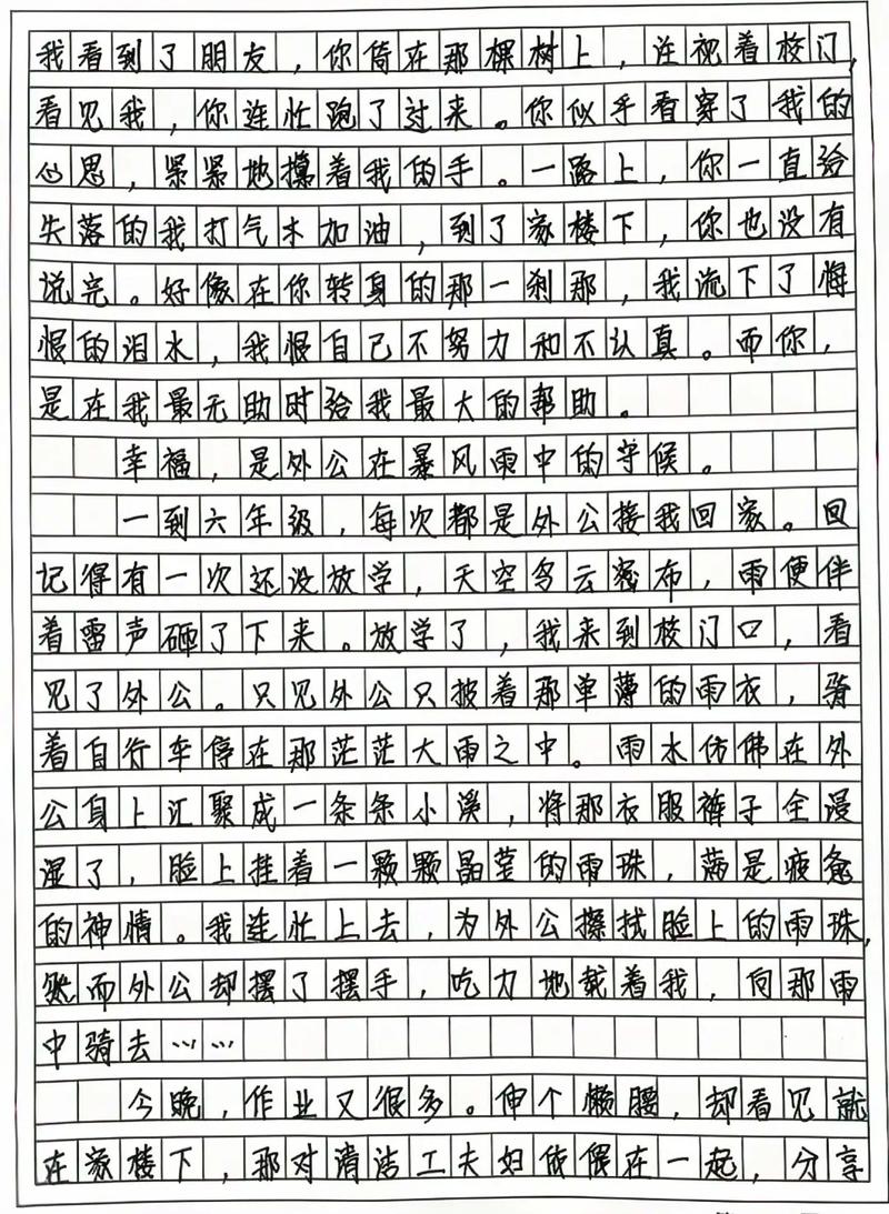 叙事类作文初中800字